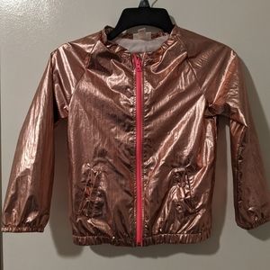 Metallic pink kids jacket